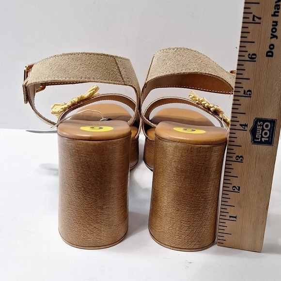 Sophia Milano NEW Made In Italy Bohemian Coquette Platform Chunky Y2K Heels Sz.9 - Picture 6 of 12